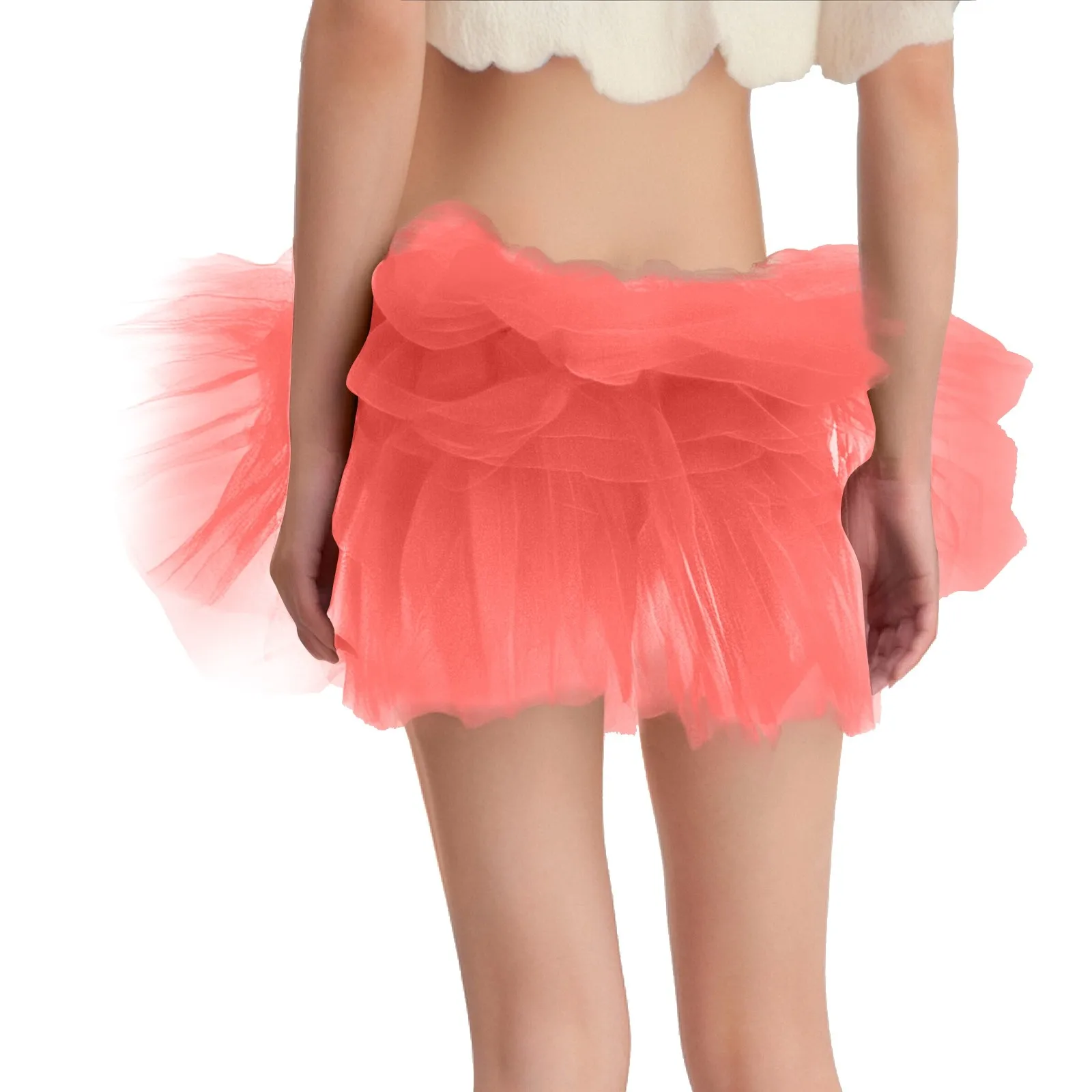 

Summer 2025 Trend Woman Skirt Women'S Fashion Solid Color Half Skirt Party Ballet Puff Skirt Mesh Skirt Women'S Miniskirts