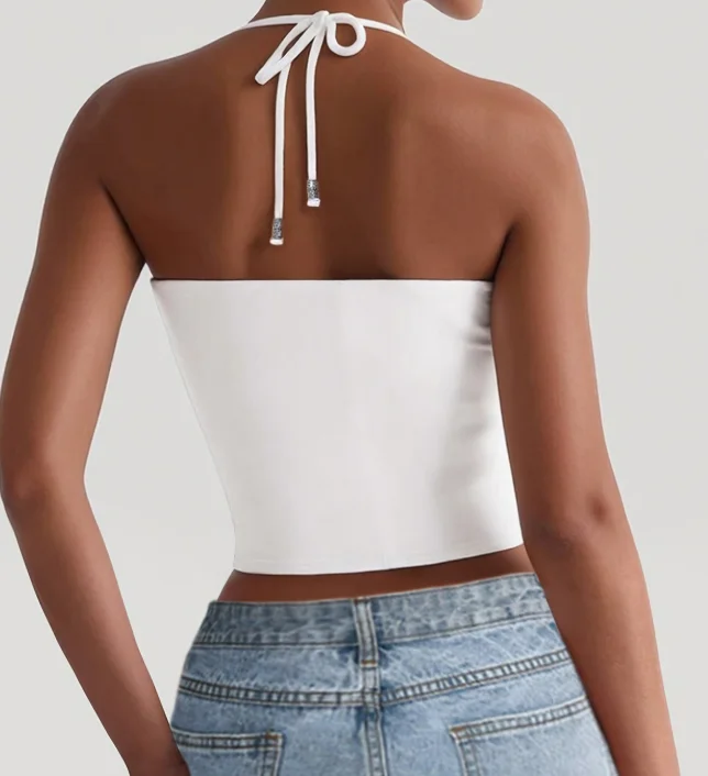 Tank Tops Woman Y2K Style Sexy Slim Fit Character Camisole Top Yoga Suit Sports Hanging Neck Slim Fit Elegant Camisole Vest - Image 4