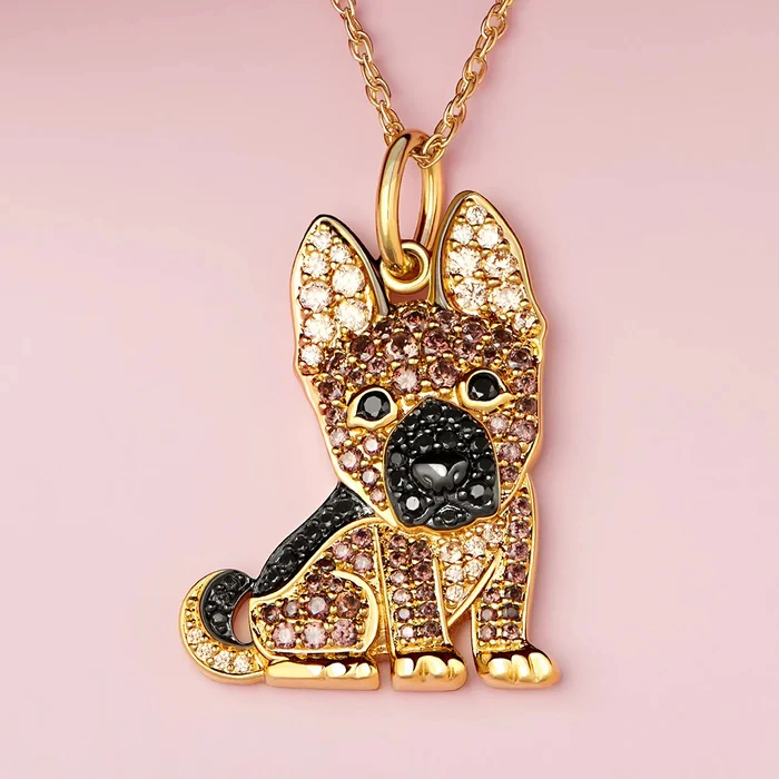 Domineering and Handsome German Shepherd Pendant Necklace for Women Elegant Pet Puppy Jewelry Animal Accessories Dog Lovers Gift