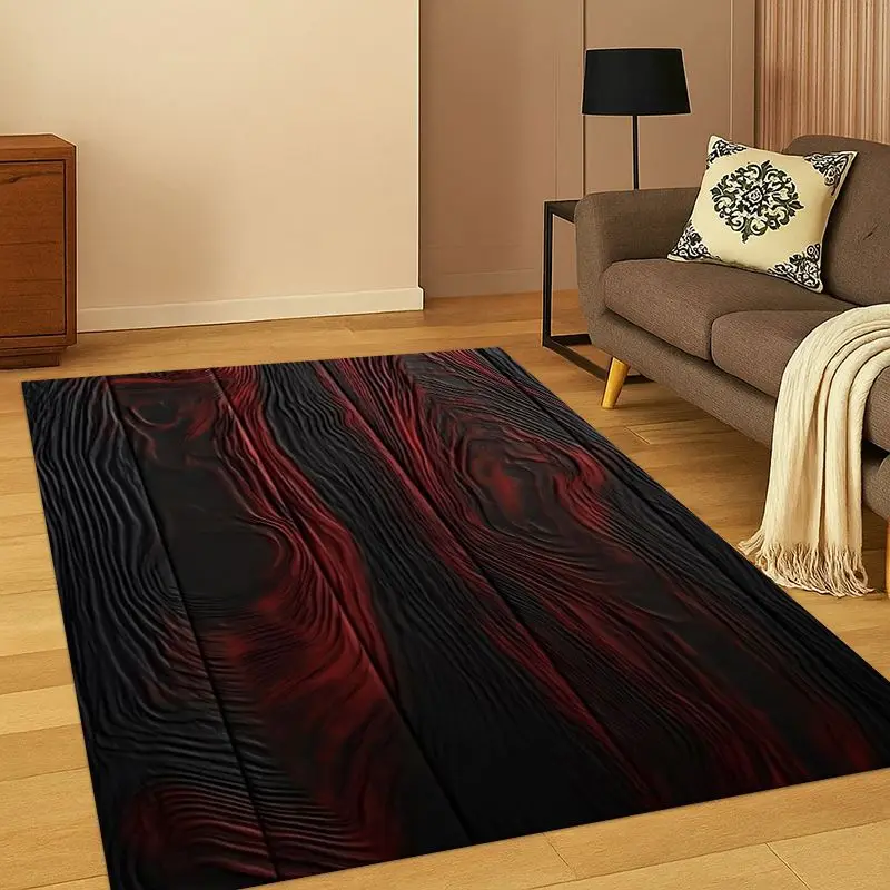 Retro Wood Grain Growth Ring Carpet Rug for Bedroom Living Room Sofa Playroom Doormat Home Decor, Game Area Rug Non-slip Gift