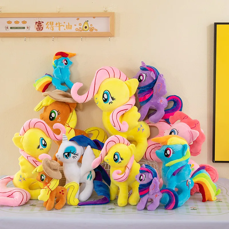 MINISO Kawaii liegendes Einhorn-Plüschtier, gefüllt, weich, niedlich, weiß, rosa, Pferd, Beschwichtigungspuppe, Spielzeug für Kinder, Mädchen, Geburtstagsgeschenk, Neu