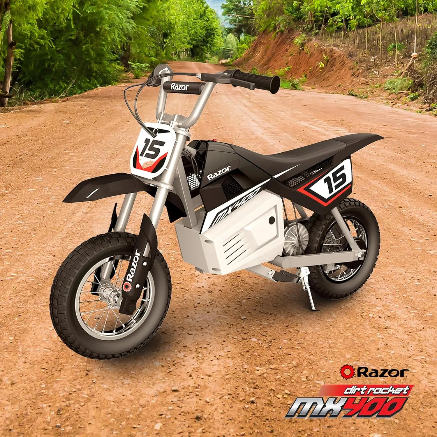 MX400 Dirt Rocket \u2013 14 MPH (22 KMH) Off-Road Electric Dirt Bike, High-Torque Motor, 30 Min Ride Time, Adjustable Handleba