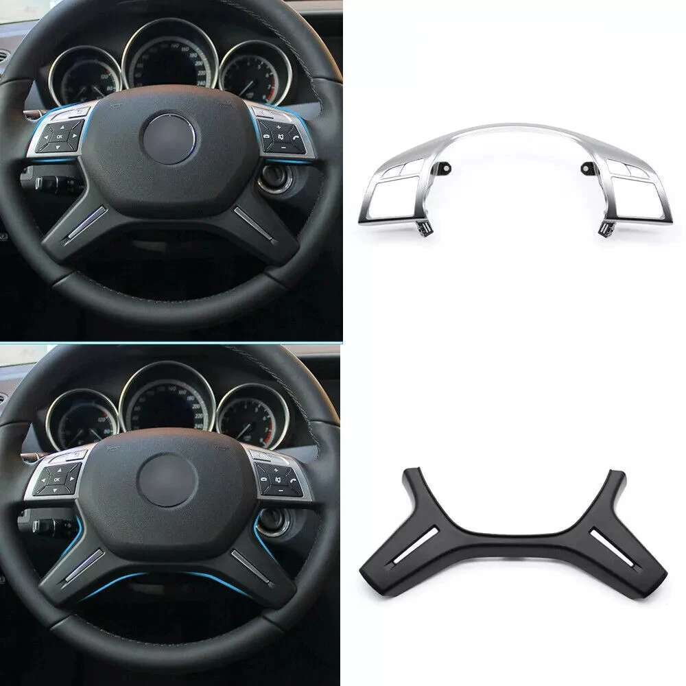 Car Steering Wheel Center Bezel Cover Trim For Mercedes Benz C E M ML GL GLS G Class W204 W212 W166 W463 X166 2012 2013-2019