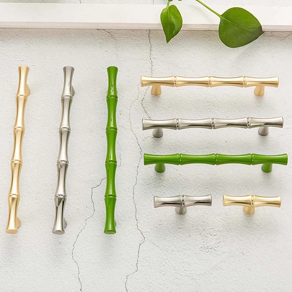 Minimalistischer, kreativer Schubladenmöbel im europäischen Stil, Zinklegierung, antiker Bambusgriff, Schrank, Kleiderschrank, Griff, Kommode, Türgriffe
