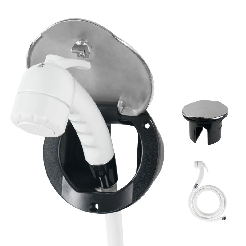 Speedboat External Shower with Stainless Steel Shower Head Kit External Recessed Marine Shower for Yacht Use