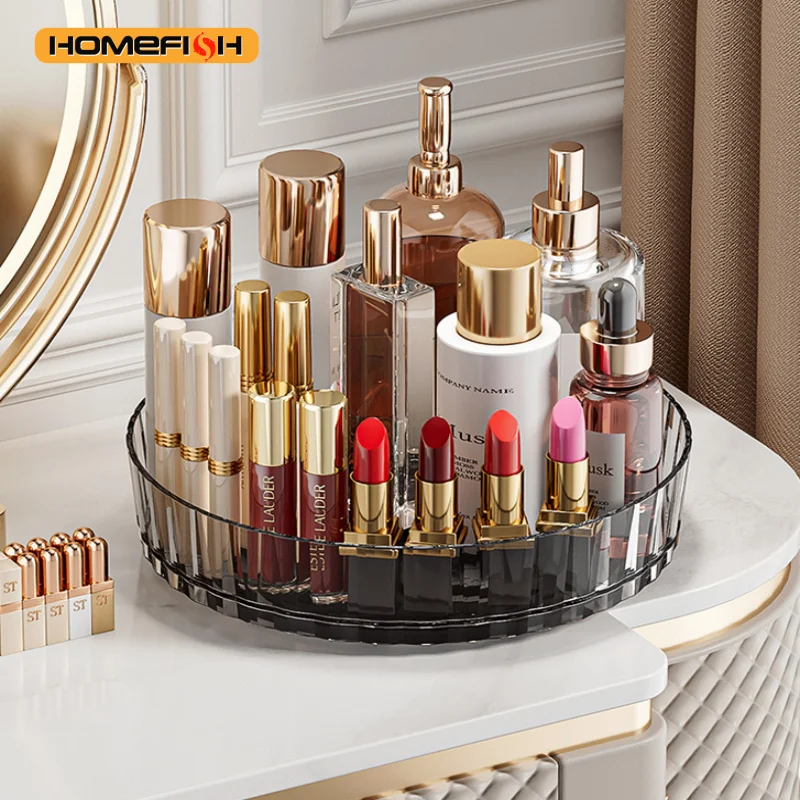 360‑Degree Swivel Countertop Storage Organizer Shelf Multifunctional Turntable Stand Kitchen Spice Jar Holder Bathroom Cosmetic
