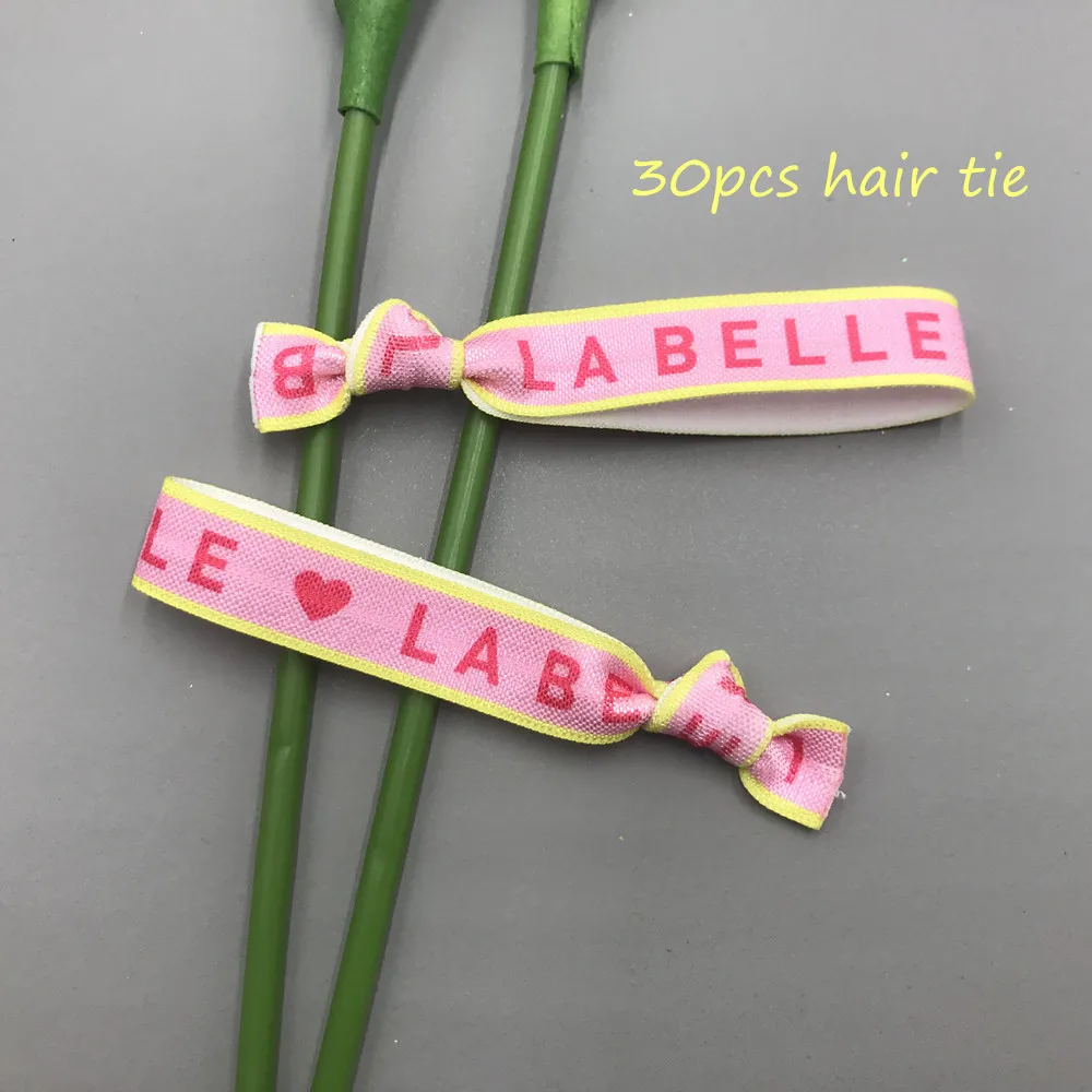 10Yard Happy La Belle Print Buchstaben falten über elastischen 15mm Feind Band für DIY Kopf bedeckung Geschenk Gurtband Zubehör – Detail 7