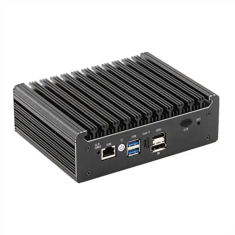 Mini computadora con 4 LANs i226-V 2.5G AES-Ni Intel N100 Pentium N6005 Pfsense Firewall Router Servidor Computadora 4 * USB 1 * COM RJ45