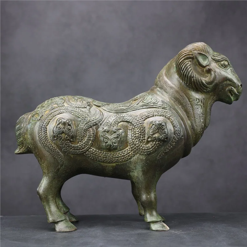 Bronze Sheep Height 24 Length 30 Width 10 Weight 1.95Kg
