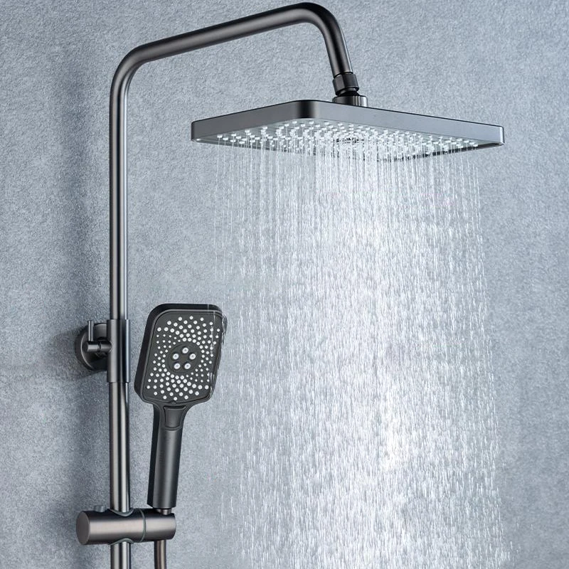 Atmosphere Rain Shower Faucets Bathroom Wall Mount Hot Cold Mixer Thermostatic Shower Set Bathtub LED Digital Piano Bath System