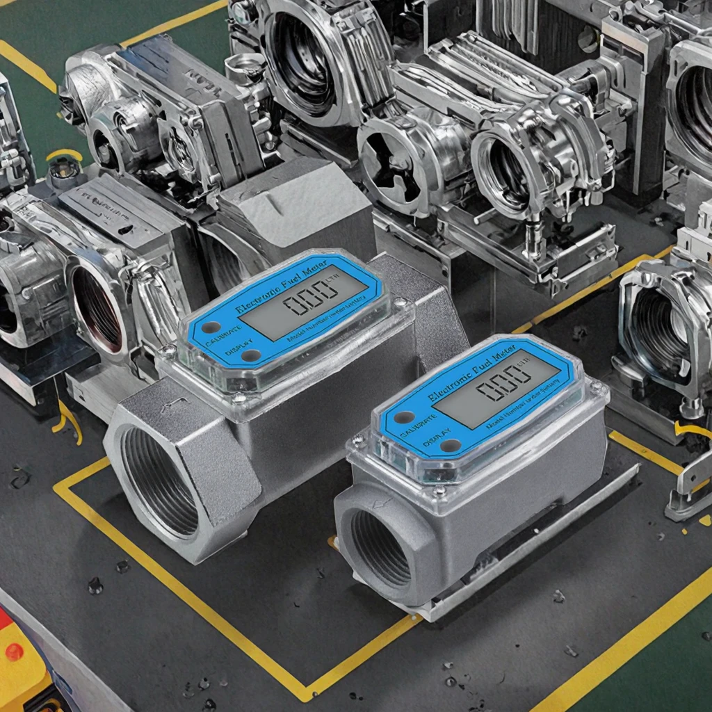 고온 120 ℃   액체 디지털 터빈 유량계 SS304 2인치 터빈 물 연료 디젤용