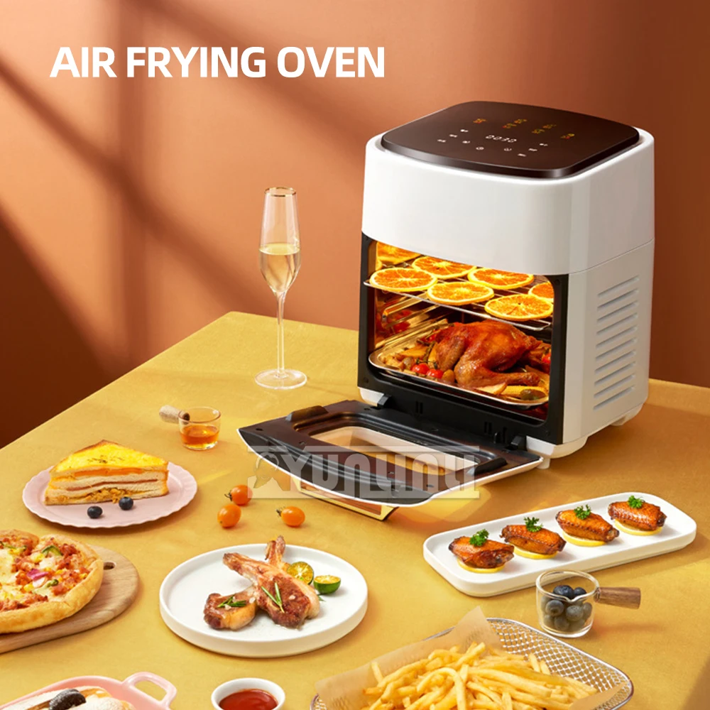 Three-layer Electric Fryer Air Fryer Intelligent Smokeless Barbecue Oven Freidoras Friteuse A Huiles 15L