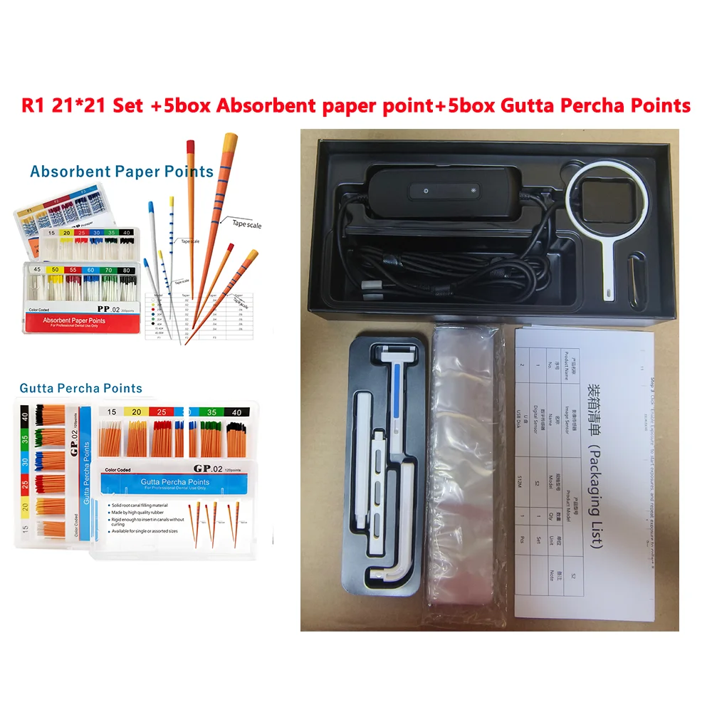 Dental Sensor X-ray Radiovisiograph Fast Transmission Digital with Software Medical Intraoral Image System HD Image R1/R2 Tools