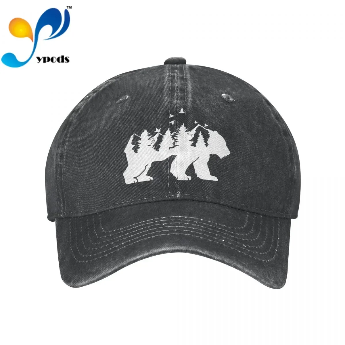 

New Brand Anime Forest Bear Snapback Cap Cotton Baseball Cap Men Women Hip Hop Dad Hat Trucker