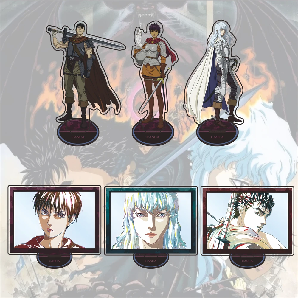 Heißer Anime Berserk Acryl-Schlüsselanhänger Modellfigur Cosplay Geburtstag Fans Weihnachten Schreibtisch-Deko Geschenk