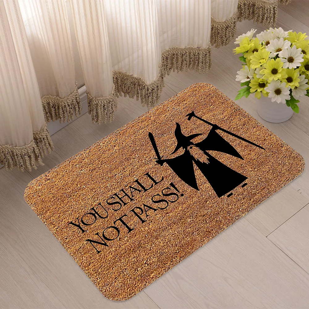 You Shall Not Pass Room Carpet for Bedroom Prayer Rug Welcome Mat Home Decorations Doormat Entrance Door Balcony Rugs Bath Foot