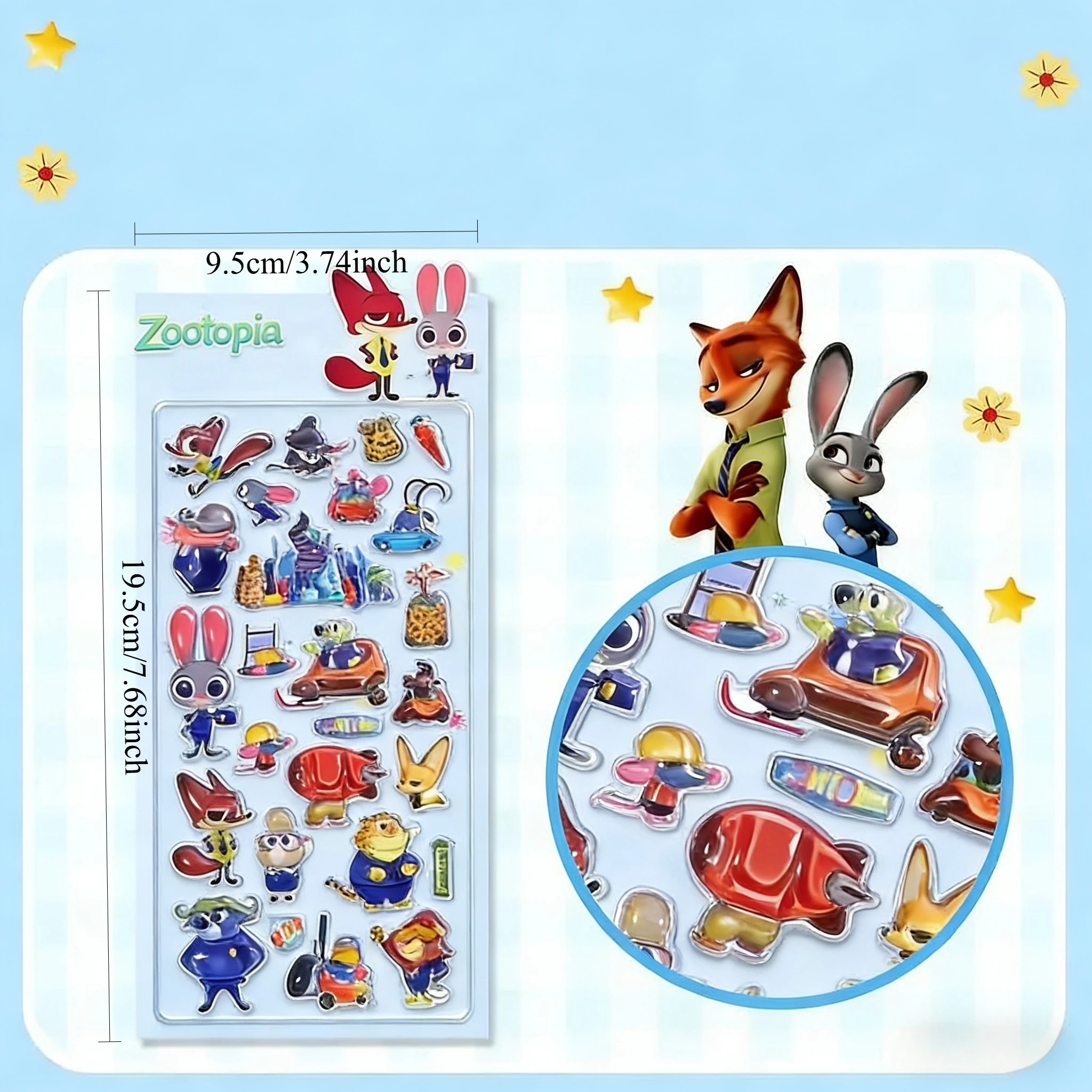 1/2 個かわいい 3D クリスタルステッカークリエイティブ周辺機器ズートピア 2 学生報酬ダイヤモンドステッカー電話ケース装飾ステッカー