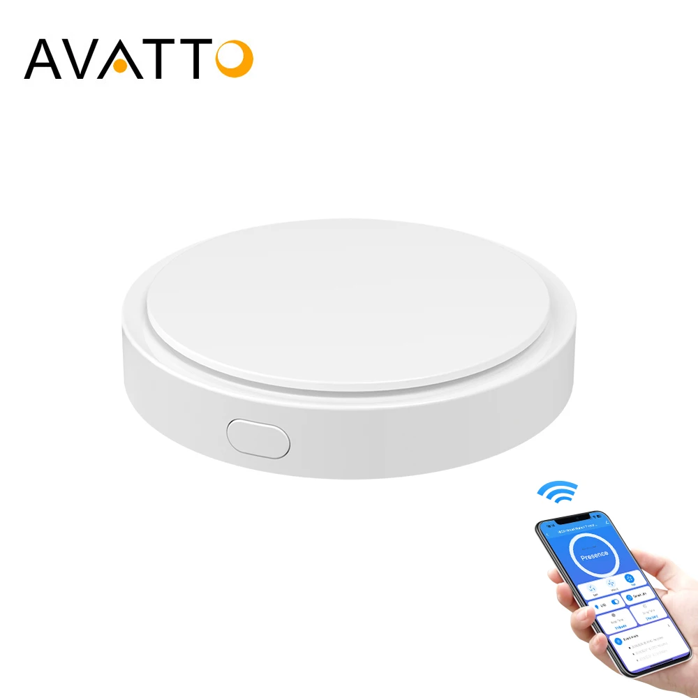 AVATTO Tuya WiFi Millimeter Wave Radar Detector Human Presence Motion Sensor Detector Motion Detector Support Alexa,Google Home