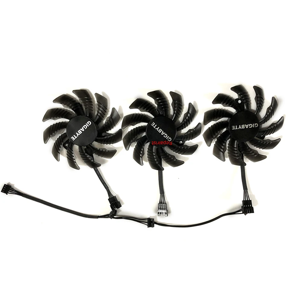 3Pcs/Set GPU VGA Video Fan,PLD08010S12HH,dla GIGABYTE GV-R9FURYWF3OC-4GD R9 FURY,dla GIGABYTE GTX 1080 G1 ROCK 8G,dla GIGABYTE GTX 1070 G1 ROCK 8G,Gigabyte P104-100 4G — zdjęcie 7