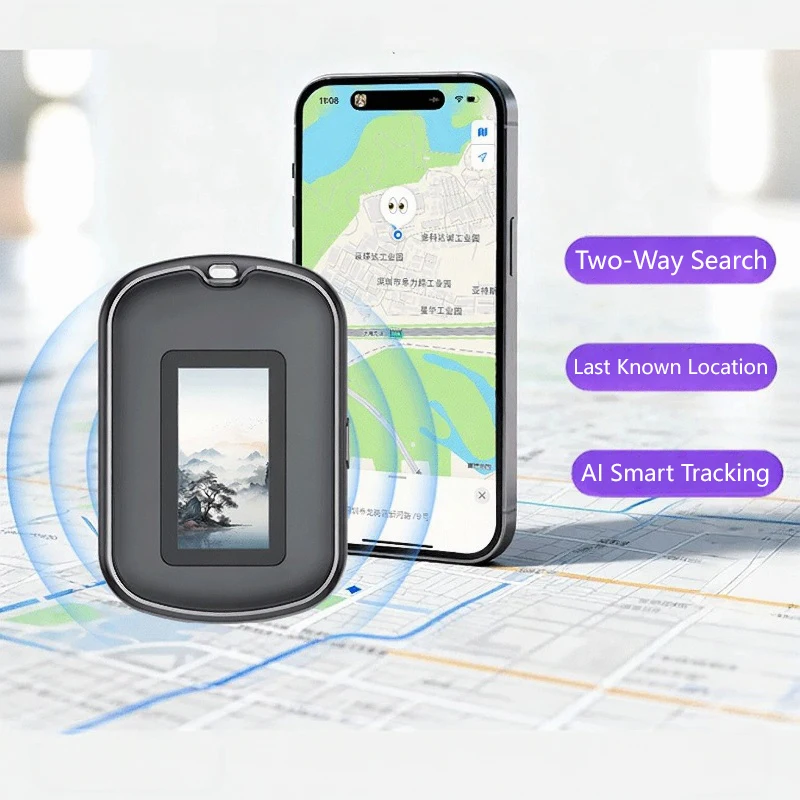 Screen Bluetooth Tracker Dual‑System Anti‑Lost Device Air Tag Bluetooth Search Locator For Pet Wallet Keychain For iPhone System