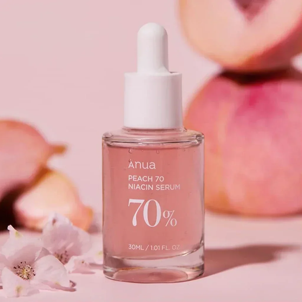 Anua Peach-Lotion tonique 77 Niacinamide, essence hydratante et apaisante pour peaux sensibles, soin éclaircissant du teint, 250ml, 30ml