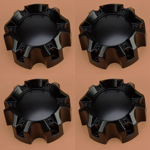 4 Uds Universal 6 Lug rueda de coche neumático centro tapas de cubo Protector llantas negro mate