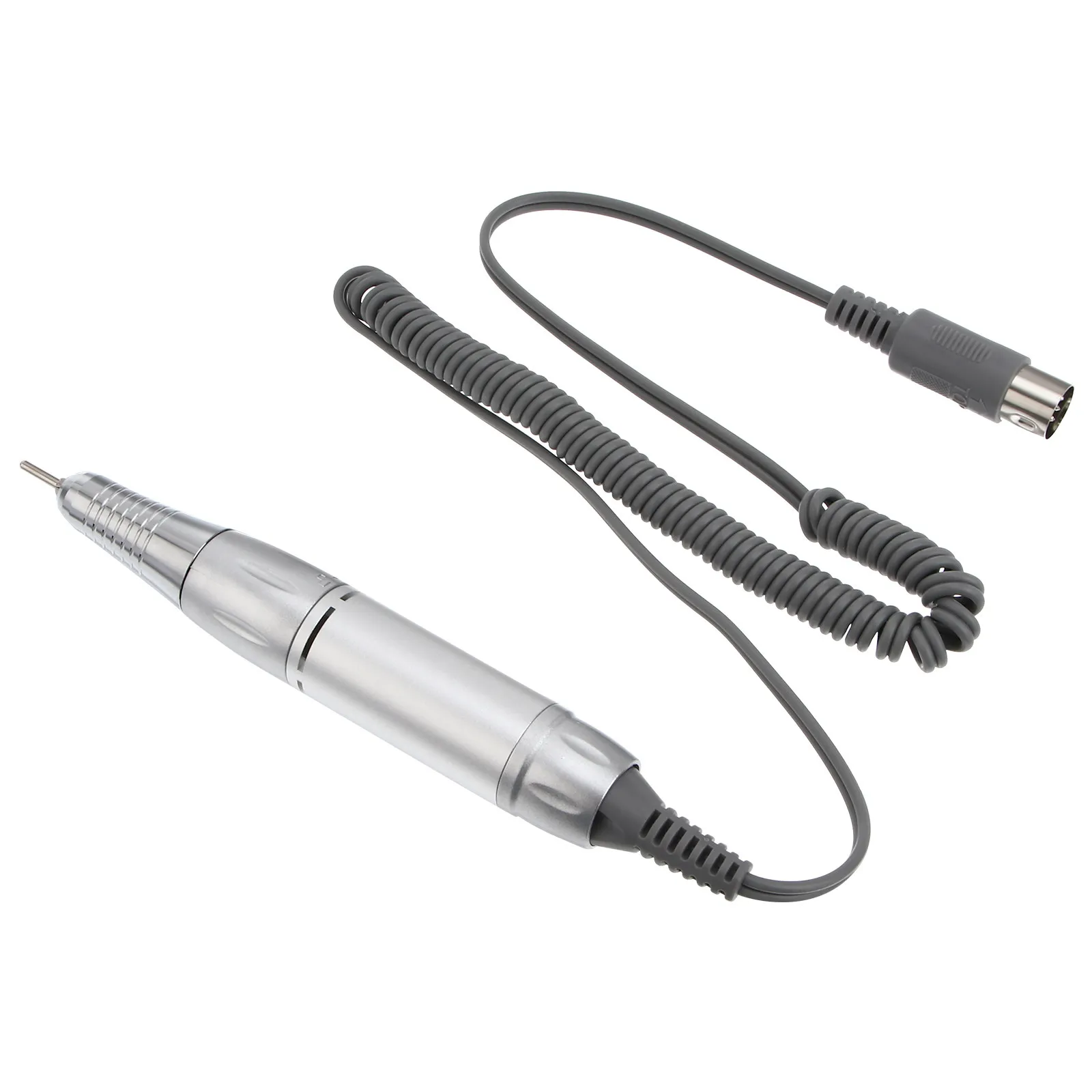 

Professional Electric Nail Drill Handpiece Silver White Compatible with Machine 202 Lightweight Low Noise Manicure Pedicure Nail
