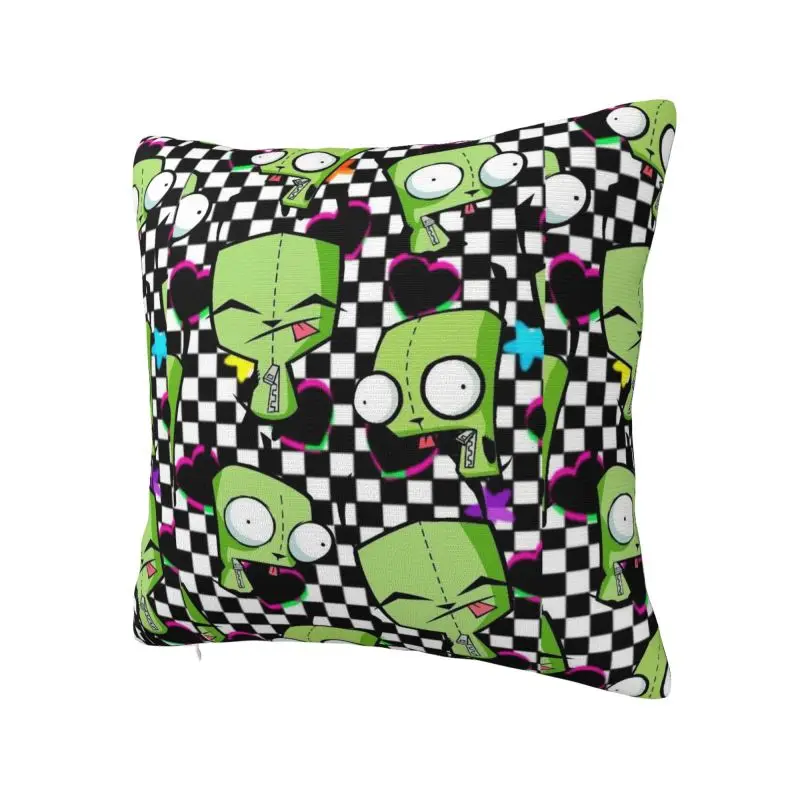 Custom I-Invader Z-Zim Cartoon Square Pillow Case Home Decorative Cushion Cover Throw Pillow for Sofa Double-sided Printing