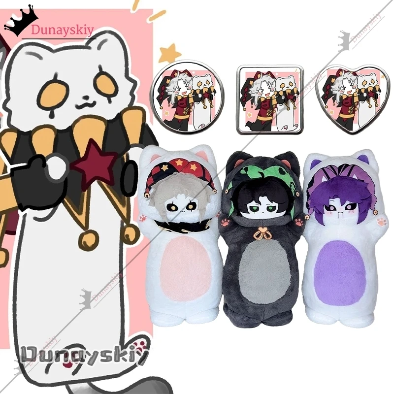 80cm The Freak Pierrotthe Harlequin Circus Plushies Pillows Long Pillow Cute Cats Cushion Stuffed Toys Bedroom Sleeping Pillow