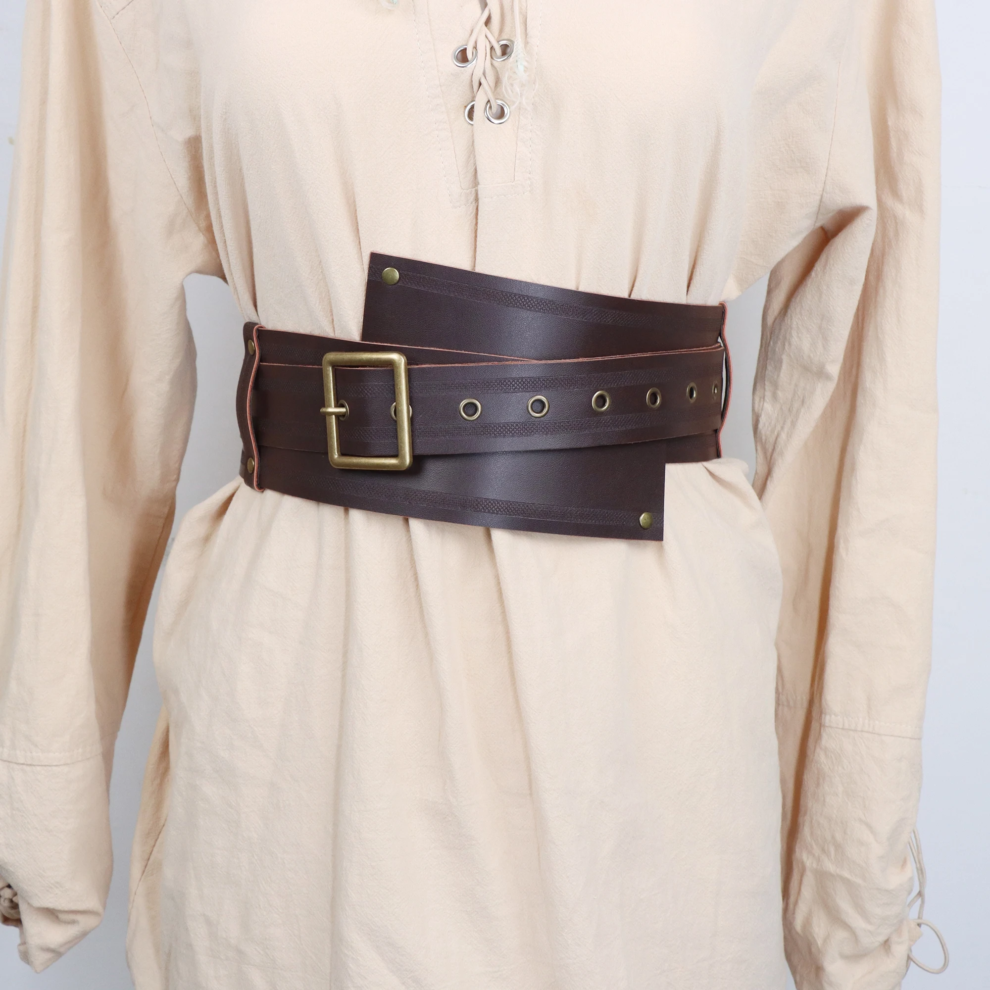 เข็มขัดคอร์เซ็ทแบบผูกเชือกหนัง - Corset Waist Cinch บทวิจารณ์และราคา