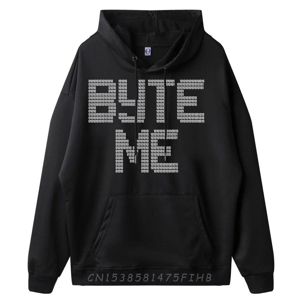 Summer Byte Me Binary Computer Crewneck Sweatshrt Christmas Hoodies Long Sleeve Boyfriend Discount Printing Hoodies