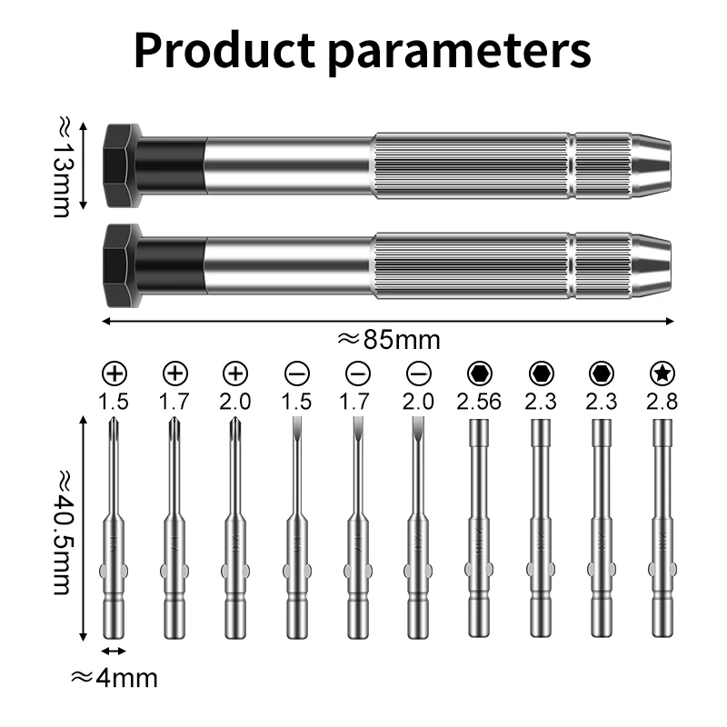 LUXIANZI 10pcs/set Glasses Screwdriver For Phone Eyeglass Watch Hand Repair Kit with Storage Box Precision Screwdriver Tools