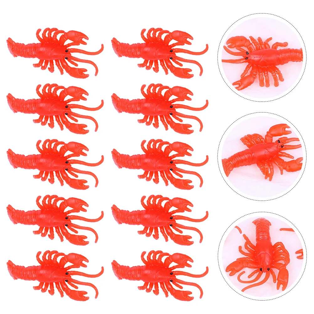 

25 Pcs Simulated Crayfish Mini Lobster Toy Decoration Interesting Fake Model High-end Material Funny Soft Rubber Lovely