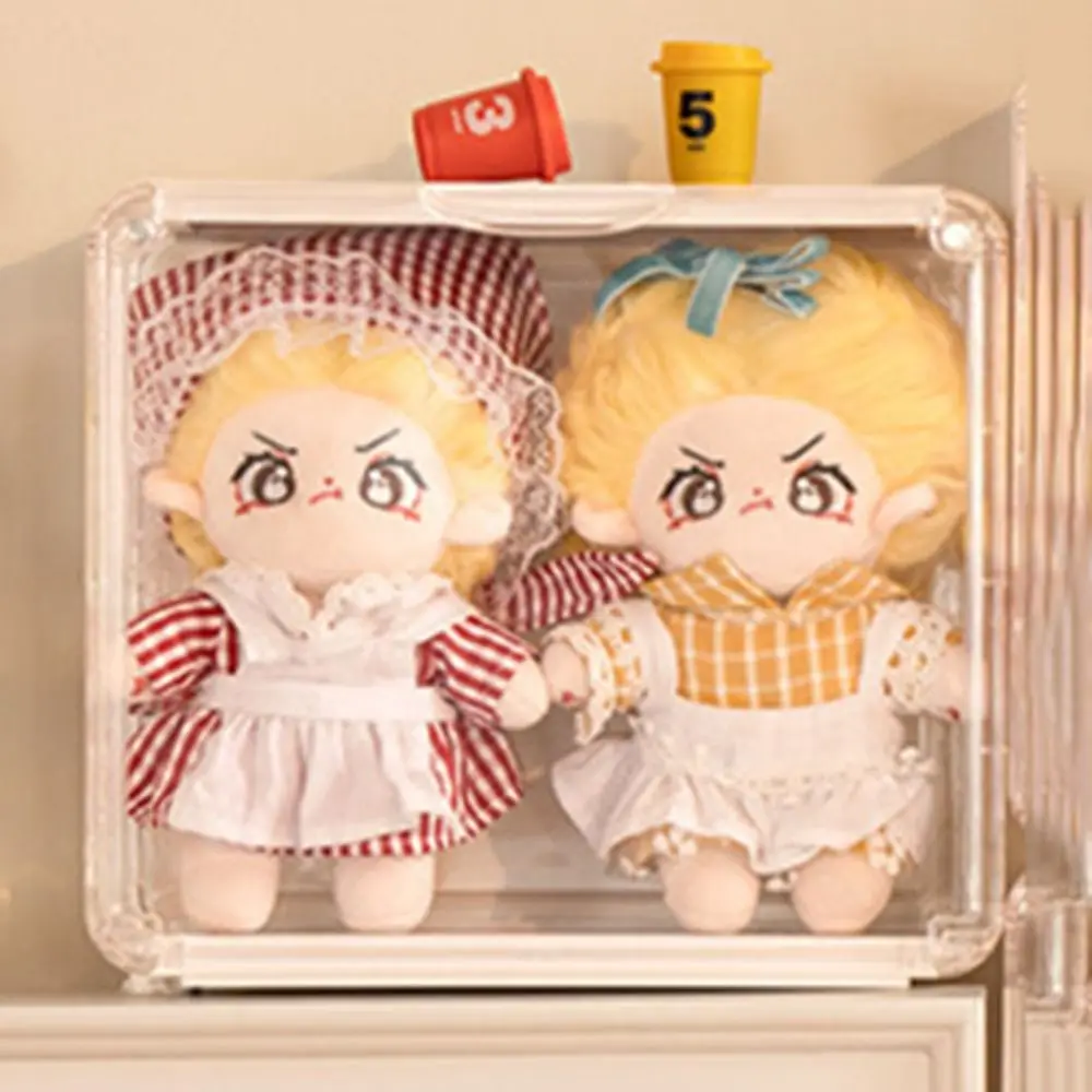 

Transparent 20cm Cotton Doll Storage Box Diy Hand-made Large Capacity Plush Doll Display Stand Dustproof Acrylic