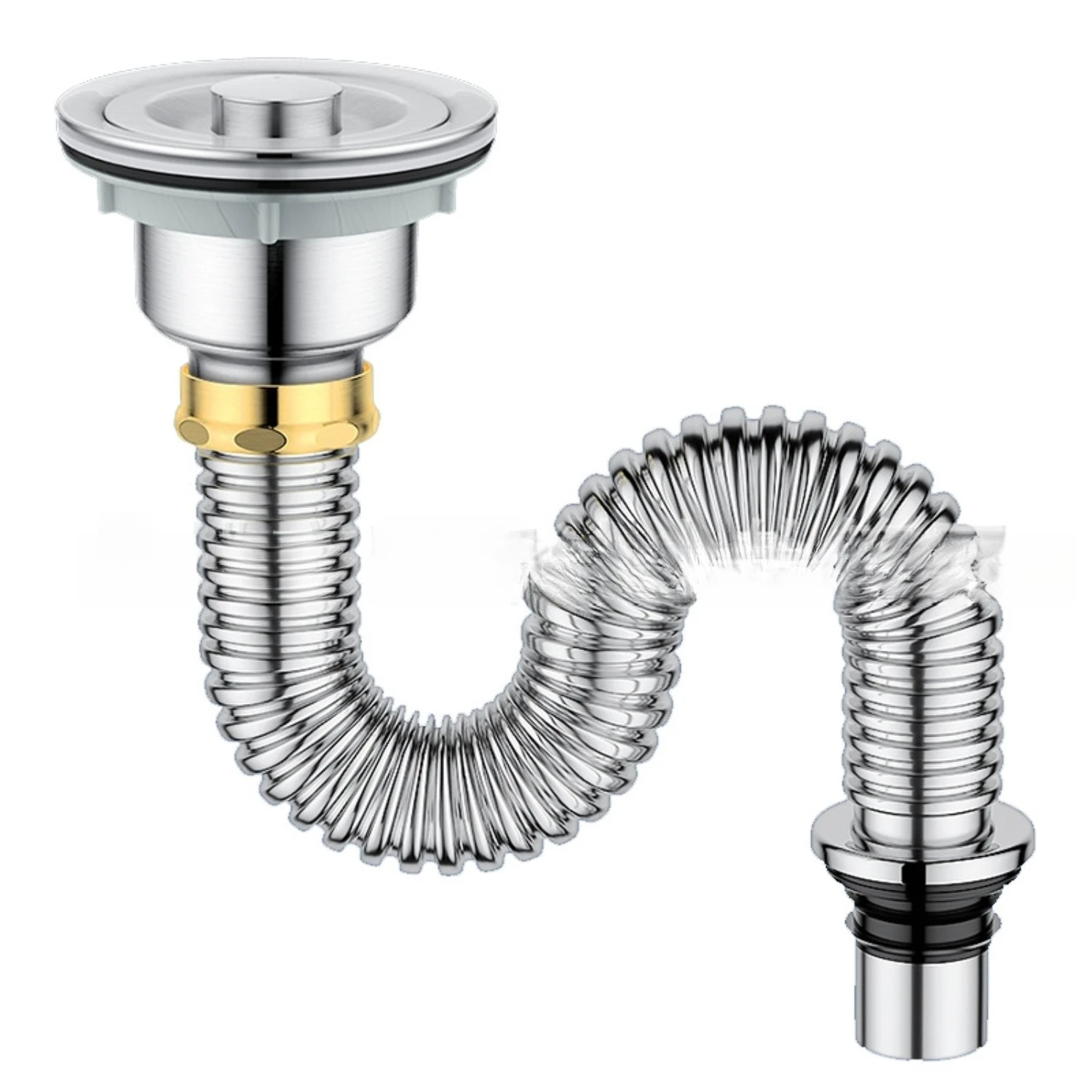 

Удлинитель сливной трубы для кухонной раковины из нержавеющей стали, защита от грызунов, сменный слив для раковины с одной чашей, аксессуары для дренажной трубы