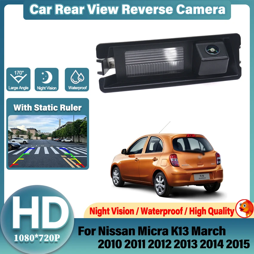 Car Rear View Reverse Backup Camera For Nissan Micra K13 March 2010~2014 2015 Reversing Camera For Parking HD Night Vision