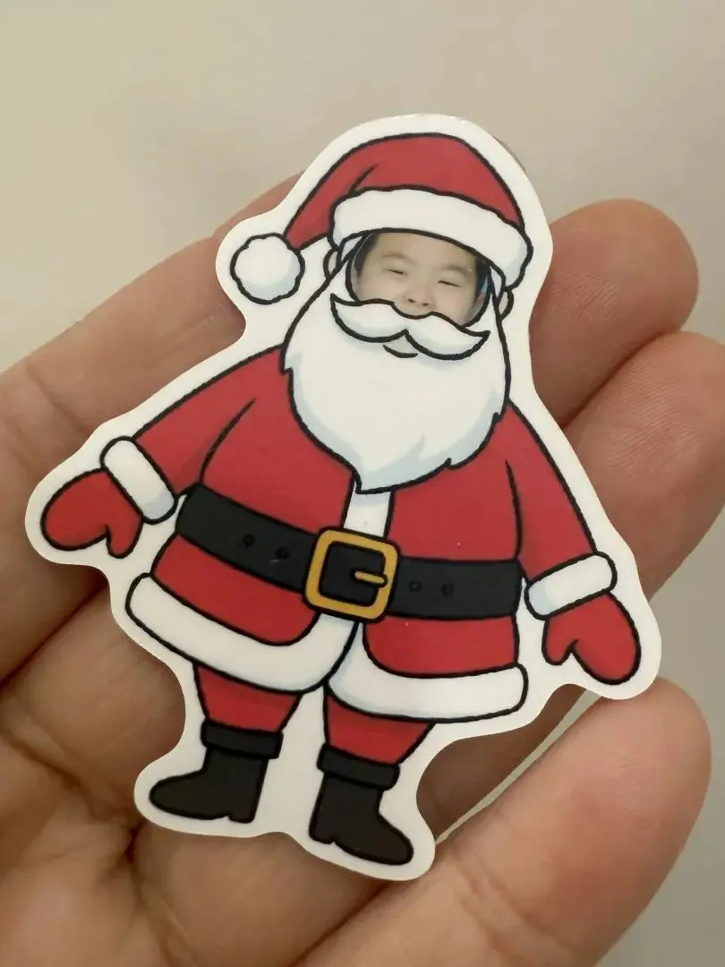 50 Stück Weihnachts-Aufkleber zum Selbstgestalten, Vinyl-Aufkleber, Etiketten, gestanzte, personalisierte Geschenkverpackung, Weihnachtsfeier-Dekorationen – Detail 1