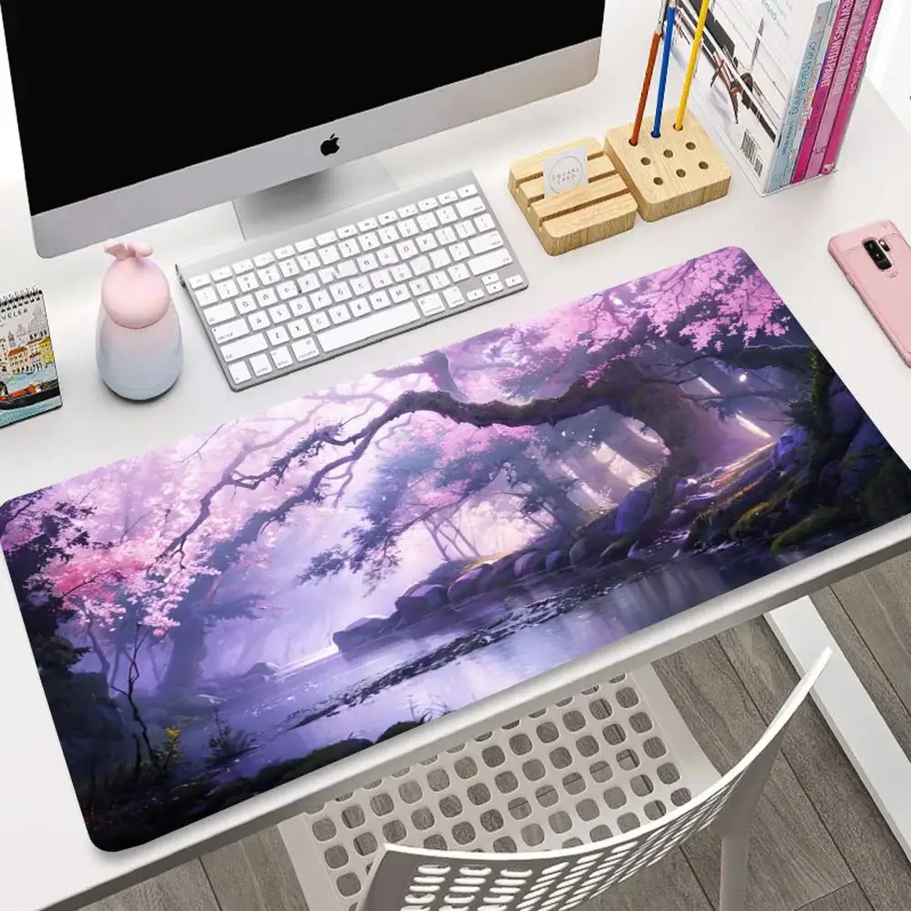 

The cherry blossom landscape mouse pad HD printed computer accessory is suitable for players and professionals