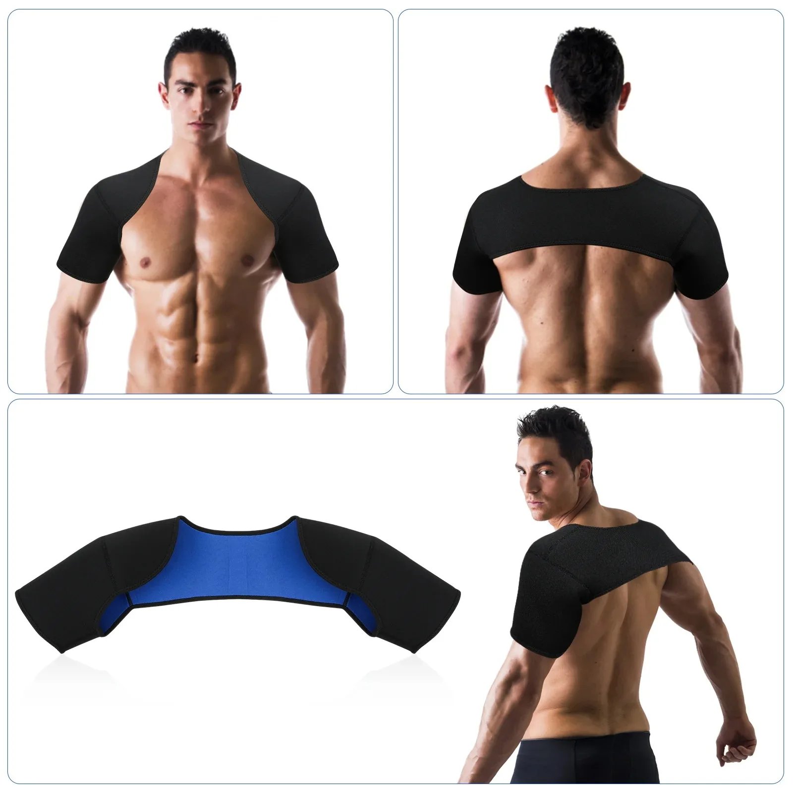 Compressão Sports Brace Pads Shirt para homens, manga de ombro, Wraps Pad, camisas de compressão