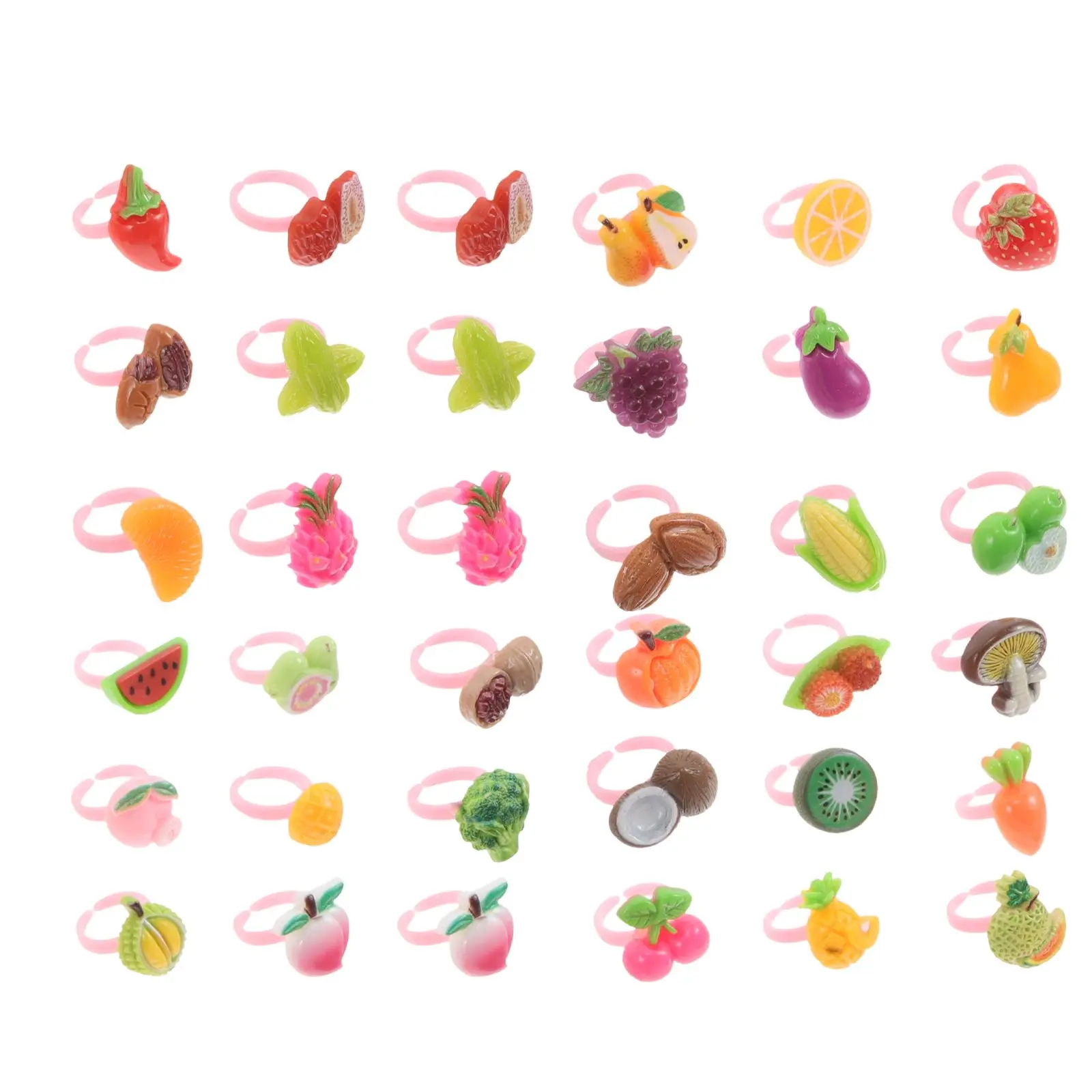 

50 Pcs Ring Children's Party Rings Kids' Costume Jewellery Princess Dress up Girls Jewelry for Toddler