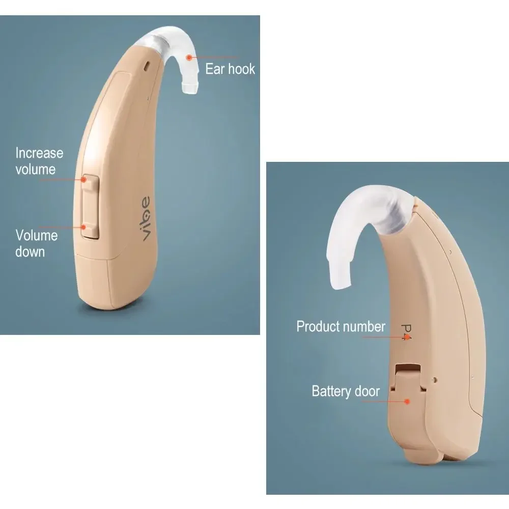 Original Siemens Vibe Severe Deaf Hearing Aids High Power Hearing Aid for Deafness Sound Amplifier Digital Chip 4/6 Channel