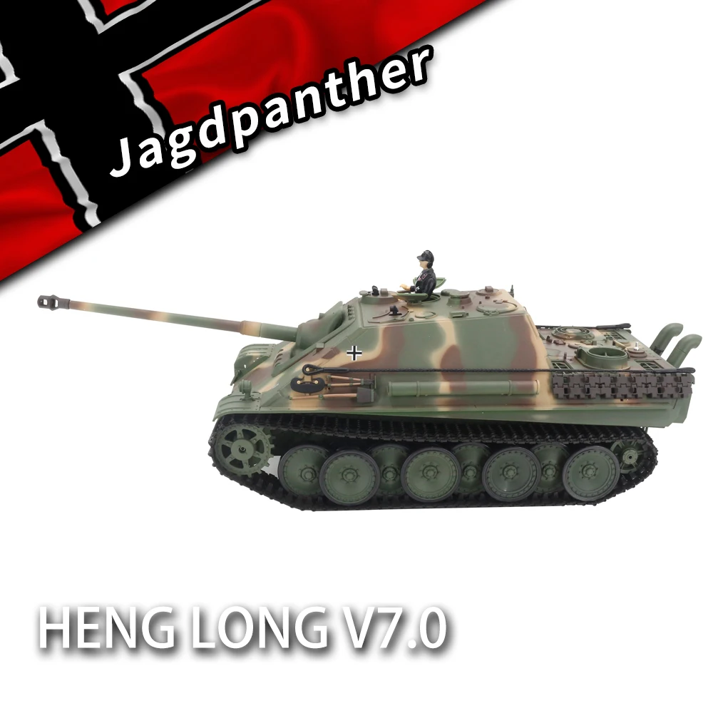 Henglong Jagdpanther 1:16 RC Tank German Cheetah Heavy Anti-tank Fighter Vehicle 2.4Ghz Remote Control Toys Tanks Brithday Gifts