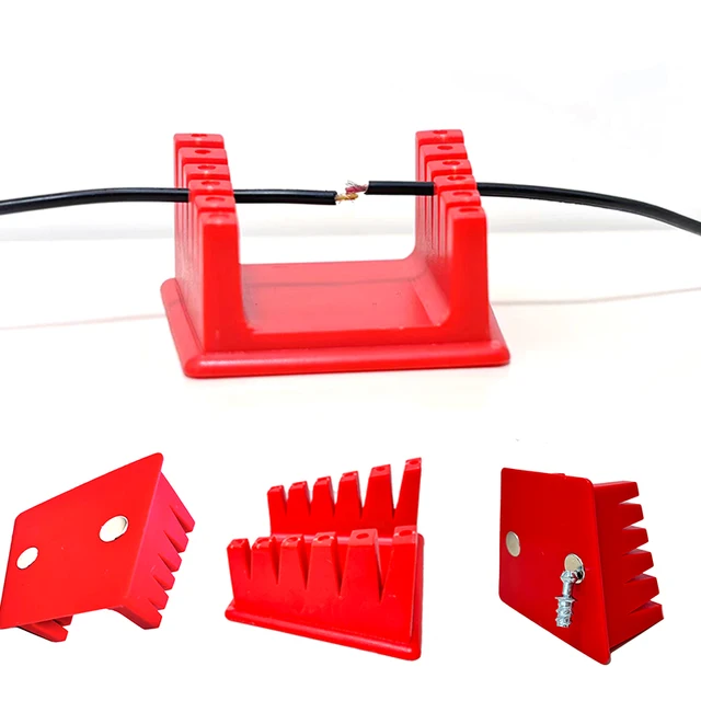Uchwyt do drutu spawalniczego ABS Uchwyt do drutu lutowniczego Uchwyt zacisku kablowego do ławkę spawalniczą 30AWG-12AWG z 5 biegami