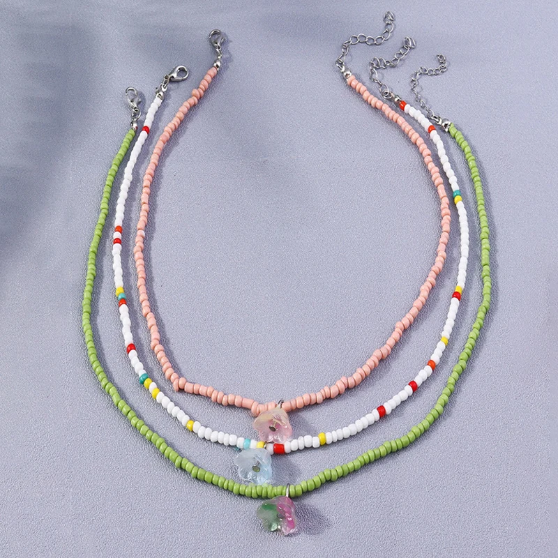Böhmen Handgemachte Bunte Rocailles Halskette Halsband Einfache Frauen Mode Perle Blume Halsketten Kragen Süße Schmuck Geschenke – Detail 16