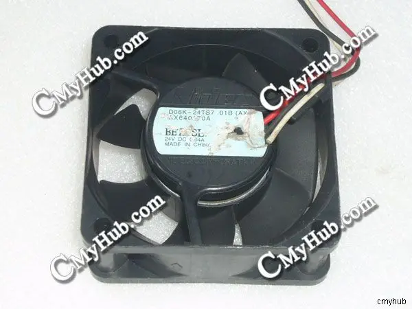 For Nidec D06K-24TS7 01B AX AX640170A DC24V 0.04A 6025 6CM 60mm 60x60x25mm 3Pin Cooling Fan D06K-24TS7 01B AX AX640170A