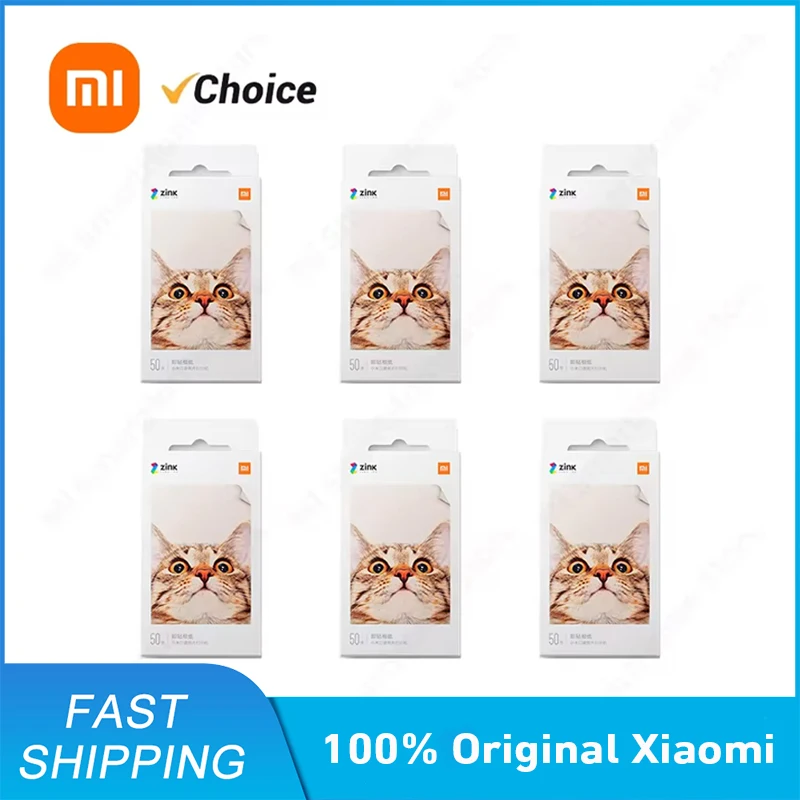 100% New Xiaomi ZINK Pocket Printer Paper Self-adhesive Photo Print 10//50/100 Sheets Xiaomi 3-inch Mini Pocket Photo Printer