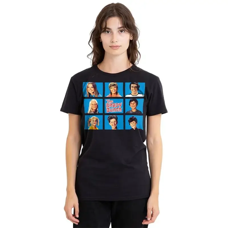 Brady Bunch Framed Ladies T Shirt S 2Xl Black
