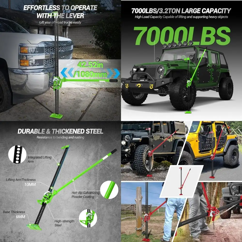 

Домкрат F-образный с храповым механизмом, 3 тонны, для внедорожников, диапазон подъема 5.12-52 дюйма