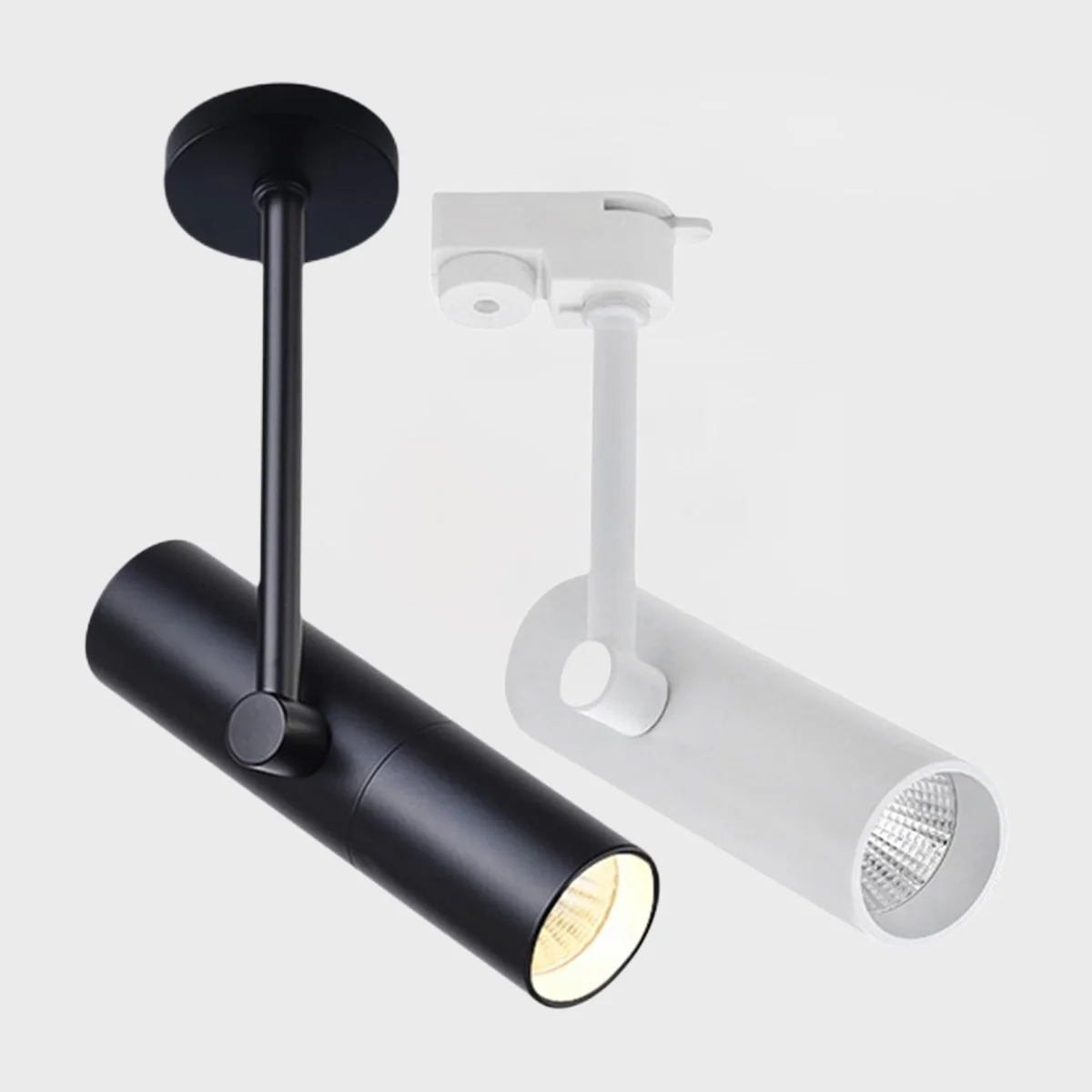 Dimmable Surface Mounted Fold COB LED Downlights 9W 12W 15W 20W 360° Rotating Track Ceiling Spotlights AC85~265V Indoor Lighting