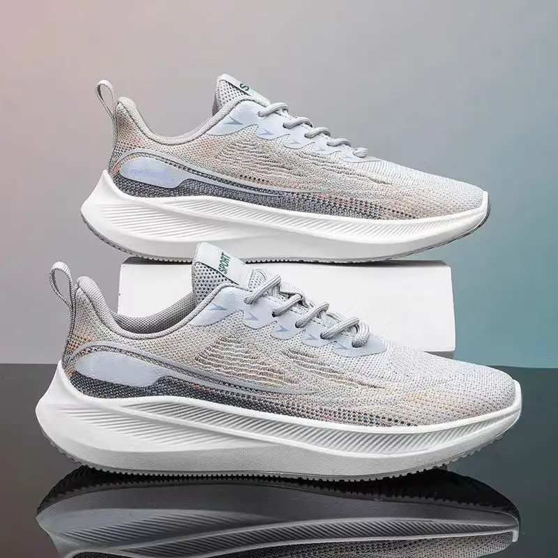 

Мужские повседневные кроссовки с мягкой стелькой и сетчатым верхом, распродажа, дешевая жидкость, оригинальная модная широкая спортивная обувь для прыжков для мужчин